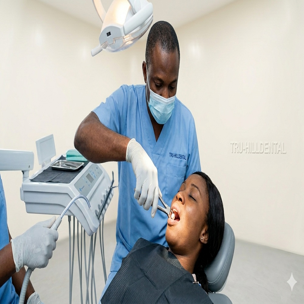 Affordable tooth extraction at Tru-Hill Dental Arepo